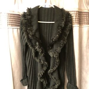 Black duster sweater